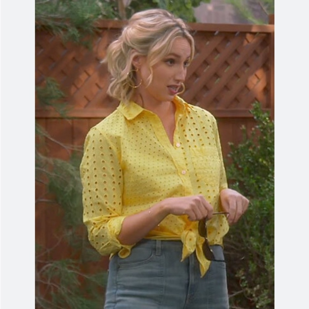 J Crew Classic- Fit Shirt in Eyelet